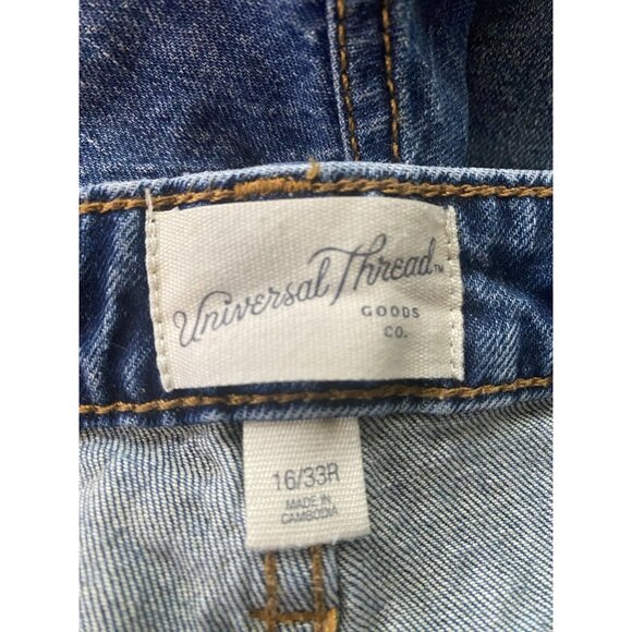 Universal Thread Vintage Midi Cut Off Shorts High Rise Womens 16/33R Denim 050 - Picture 6 of 7